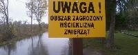 UWAGA! Obszar zagrożony wścieklizną zwierząt
