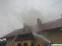 Pożar domu w Dobryni