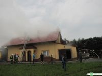 Pożar domu w Dobryni