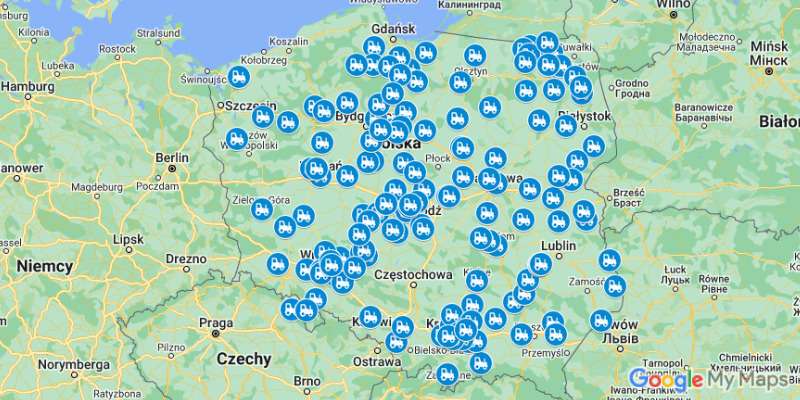 Ogólnopolski protest rolników w piątek 9 lutego br. Mapa protestów