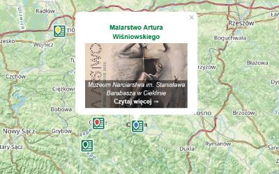 Mapa, kalendarz wydarzeń - Beskid Niski i Pogórze
