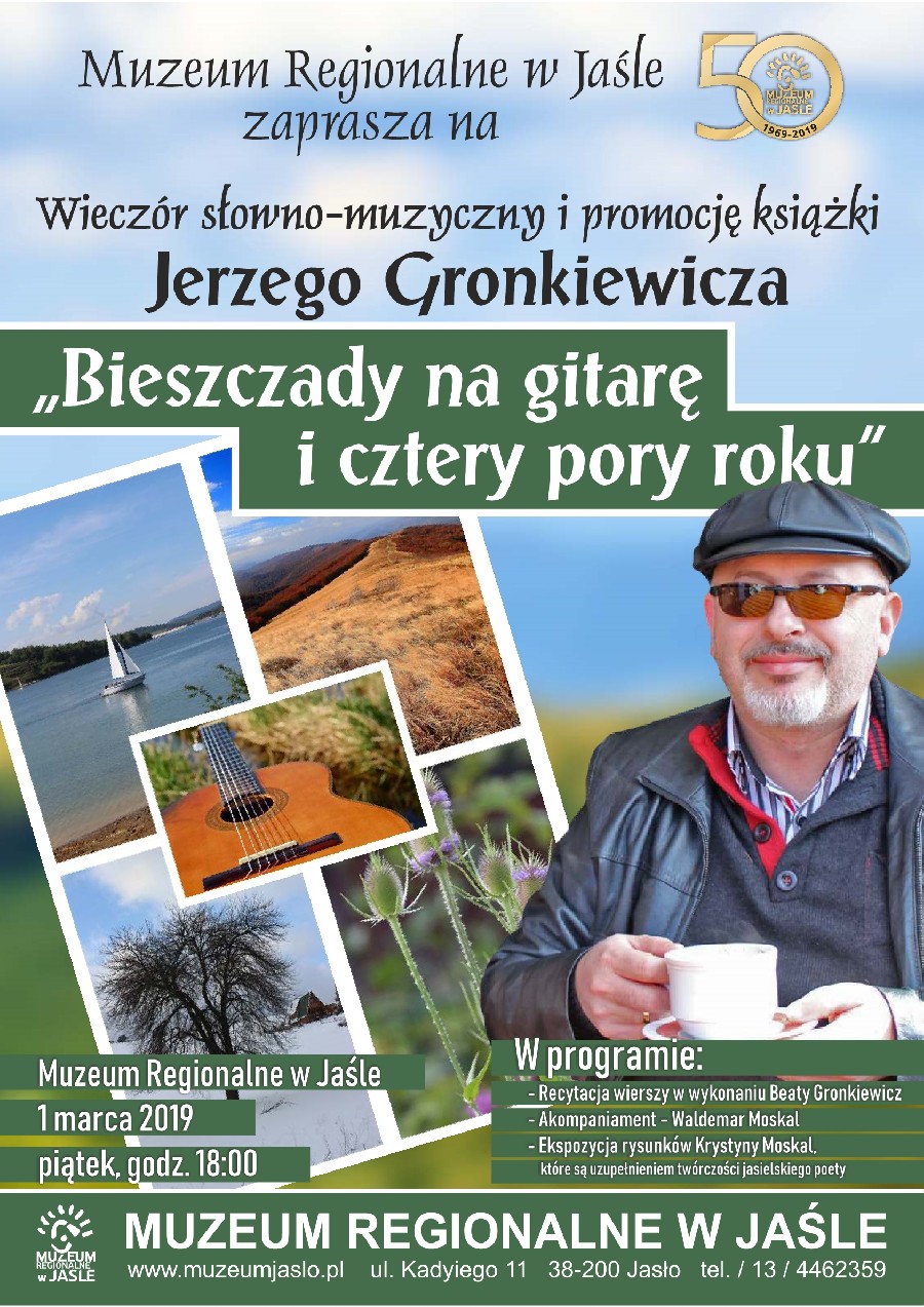 „Bieszczady na gitarę i cztery pory roku” – wieczór słowno-muzyczny i promocja książki Jerzego Gronkiewicza.