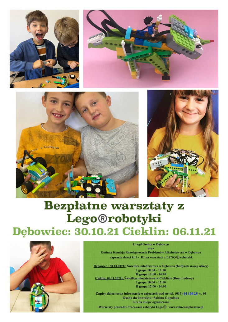 Bezpłatne warsztaty z Lego® robotyki