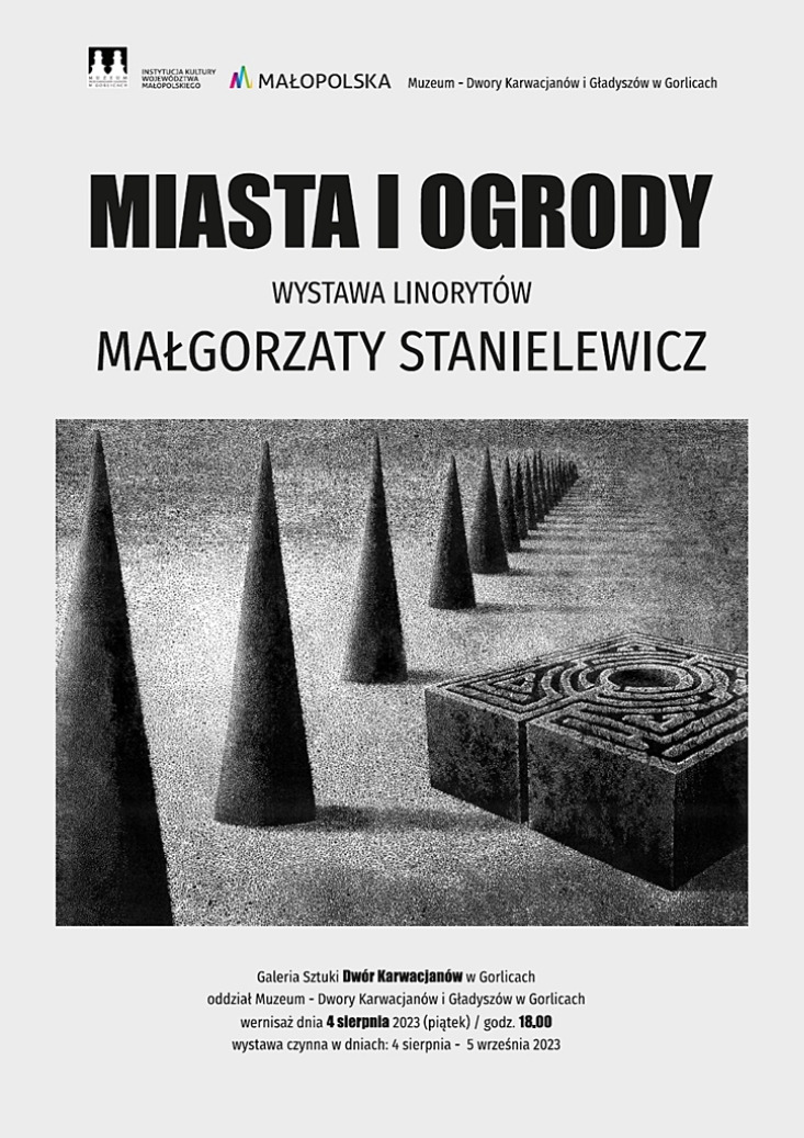 MAŁGORZATA STANIELEWICZ „MIASTA I OGRODY” / WYSTAWA LINORYTÓW