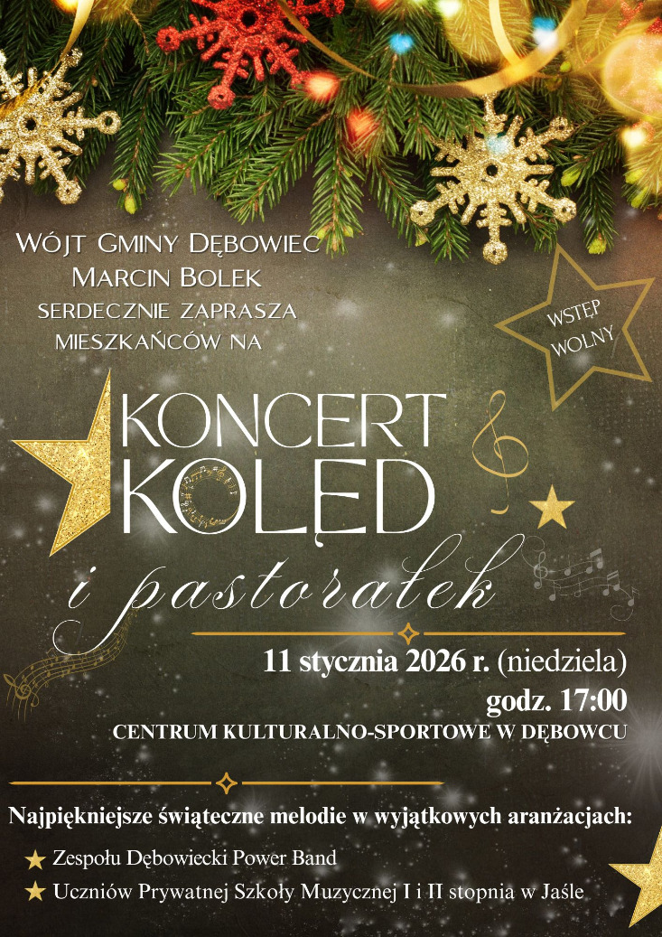 KONCERT KOLĘD I PASTORAŁEK - CKS Dębowiec