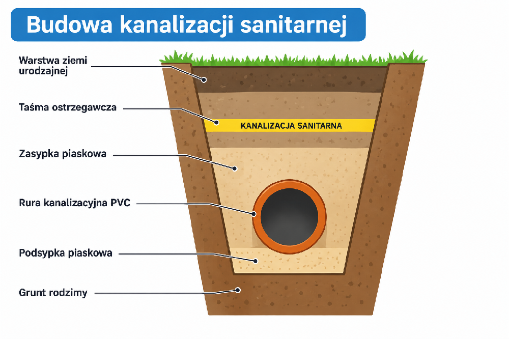 Zawiadomienie dla mieszkańców Dzielca ⁄ budowa kanalizacji ⁄