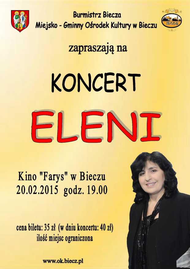 Koncert Eleni w Bieczu
