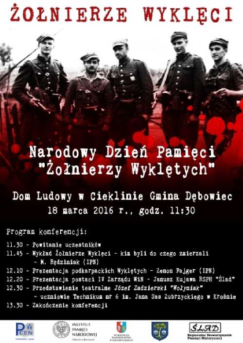Żołnierze Wyklęci - Konferencja 18 marca w Cieklinie