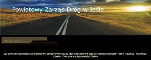 Powiatowy Zarząd Dróg w Jaśle ogłosił przetarg