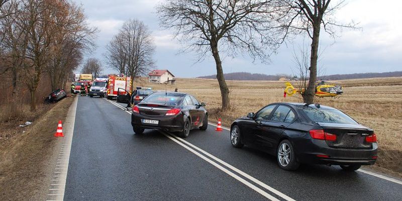 Wypadek w Gorzycach na drodze nr 992