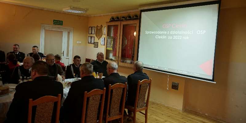 Spotkanie sprawozdawcze OSP w Cieklinie za rok 2022