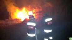 Pożar budynku SKR w Cieklinie