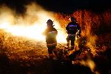 Pożar traw w Woli Cieklińskiej