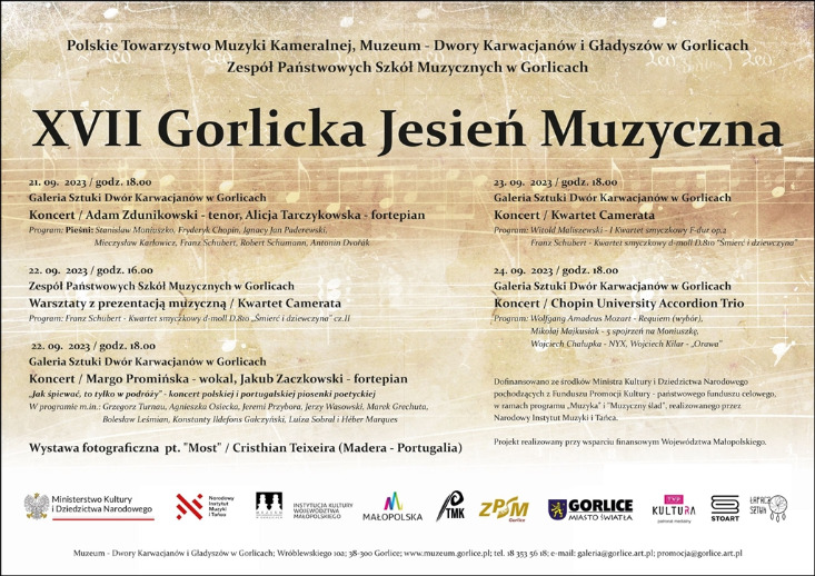 XVII GORLICKA JESIEŃ MUZYCZNA - PROGRAM KONCERTÓW