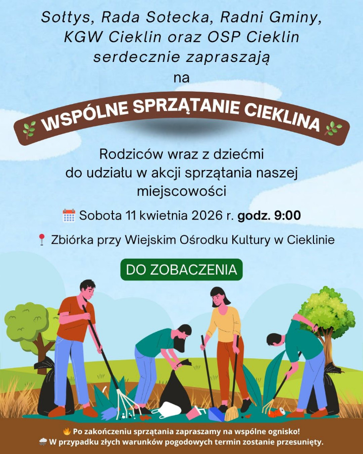 Wspólne sprzątanie Cieklina Wspólne sprzątanie Cieklina