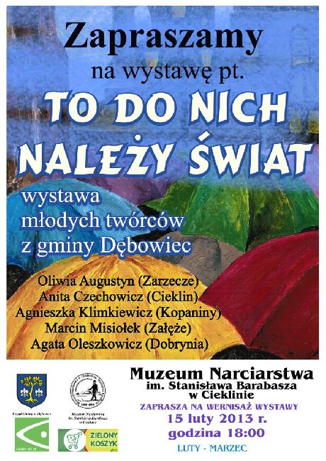„TO DO NICH NALEŻY ŚWIAT” - wystawa młodych twórców z gminy Dębowiec